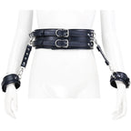 NAUGHTY TOYS leather body corset wrist cuffs restraints 2pcs set