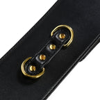 NAUGHTY TOYS BLACK GOLD leather corset cuffs restraints 2pcs set - image 7