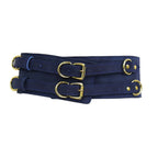 NAUGHTY TOYS BLUE GOLD leather corset cuffs restraints 2pcs set - image 5