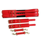 NAUGHTY TOYS SEXY RED leather corset cuffs restraints 2pcs set - image 3