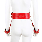 NAUGHTY TOYS SEXY RED leather corset cuffs restraints 2pcs set - image 6