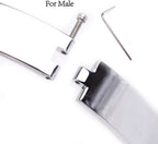 MALE Steel neck Collar with chain leash - L SIZE - image 6