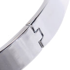 MALE Steel neck Collar with chain leash - L SIZE - image 8