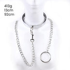 Steel neck Collar with chain leash - Medium SIZE - image 3
