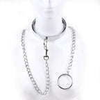Steel neck Collar with chain leash - Medium SIZE - image 2