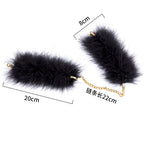 Naughty toys Feather Hand Cuffs with Gold chain - image 3