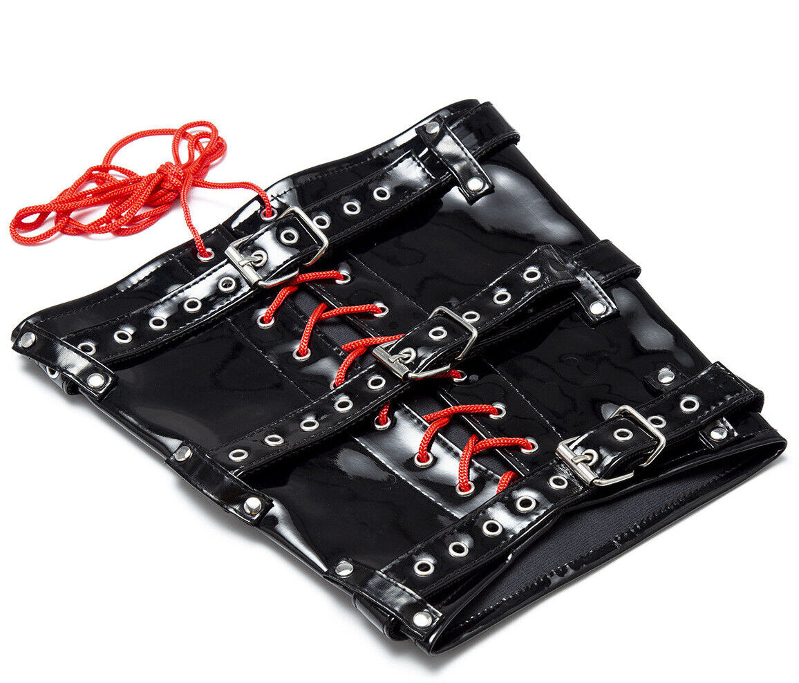 Shiny leather Calf Bondage Armbinders Restraint - image 6