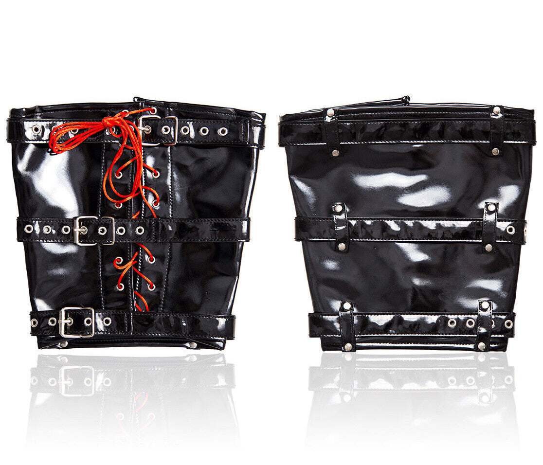 Shiny leather Calf Bondage Armbinders Restraint - image 5