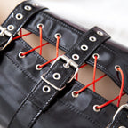 Shiny leather Calf Bondage Armbinders Restraint - image 8