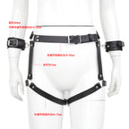 Leather Thigh Leg Harness with Handcuffs O/S - image 2