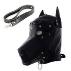 Bad puppy bondage play mask hood with zipper Black - image 7