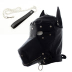 Bad puppy bondage play mask hood with zipper Black - image 8