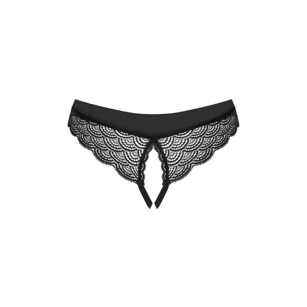 Plus size Obsessive Chemeris crotchless panties Black - image 5