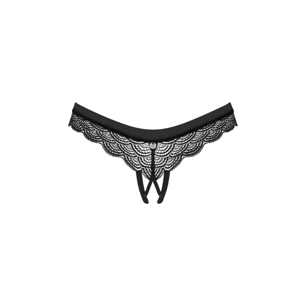 Plus size Obsessive Chemeris crotchless panties Black - image 3