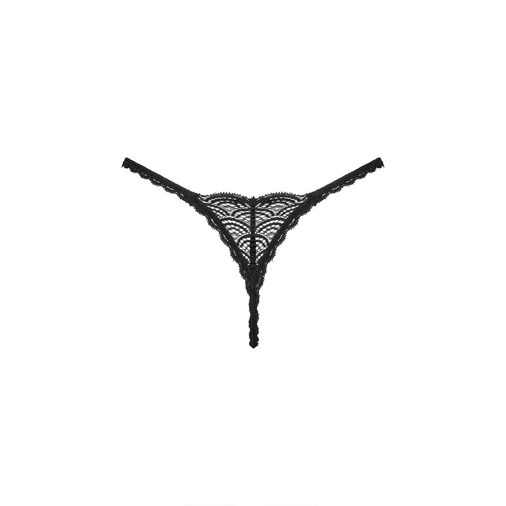 Obsessive Chemeris thong with lace Black - image 5