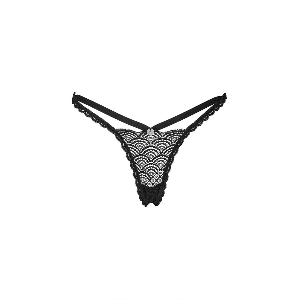Obsessive Chemeris thong with lace Black Main image