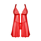 Plus size Obsessive Elianes Babydoll and Thong Red - image 3