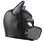 LARGE Black-Gray Bondage Dog Puppy Neoprene Hood - image 4