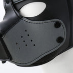 LARGE Black-Gray Bondage Dog Puppy Neoprene Hood - image 5