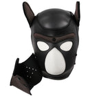 LARGE Black-Brown Bondage Dog Puppy Neoprene Hood - image 3