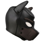 LARGE Black-Brown Bondage Dog Puppy Neoprene Hood - image 5