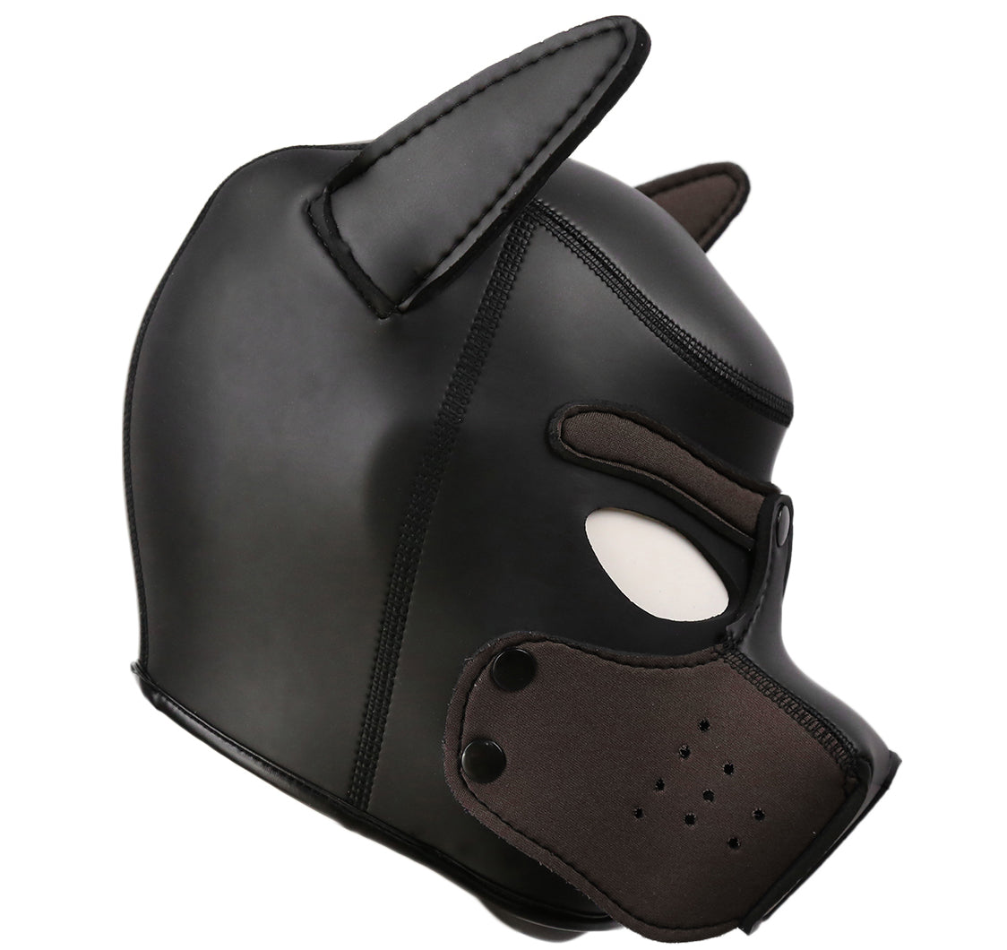LARGE Black-Brown Bondage Dog Puppy Neoprene Hood - image 5