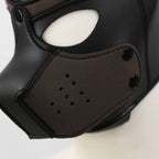 LARGE Black-Brown Bondage Dog Puppy Neoprene Hood - image 7