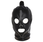 Bondage role play leather Ponytail Hood - image 4