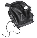 Bondage role play leather Ponytail Hood - image 3