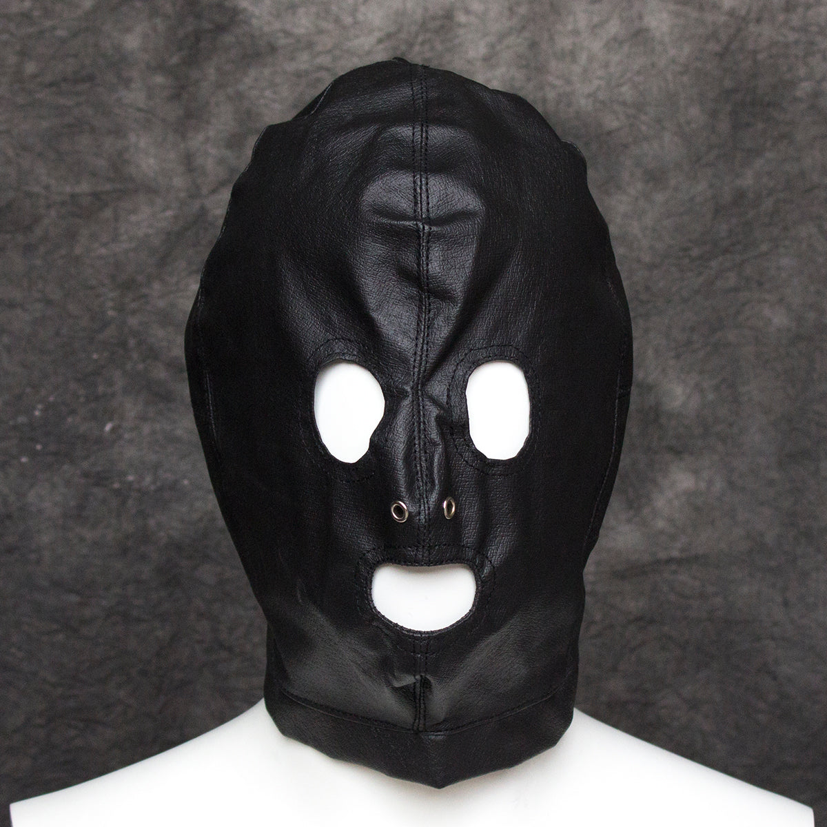 Premium Bondage Hood with eyes and mouth openings - image 4