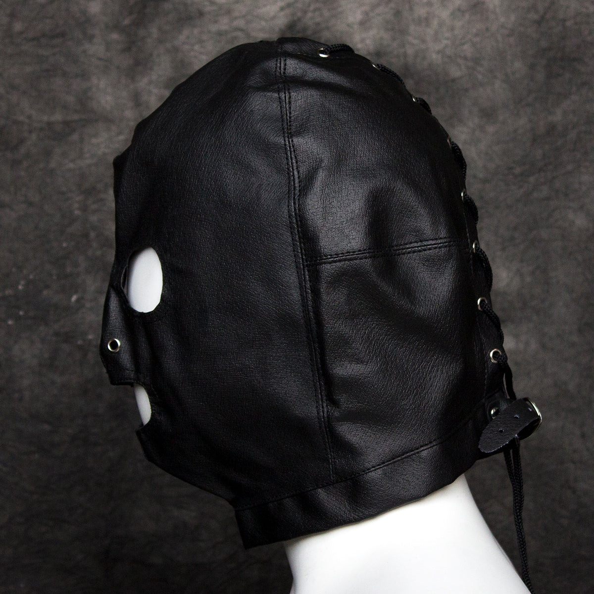 Premium Bondage Hood with eyes and mouth openings - image 6
