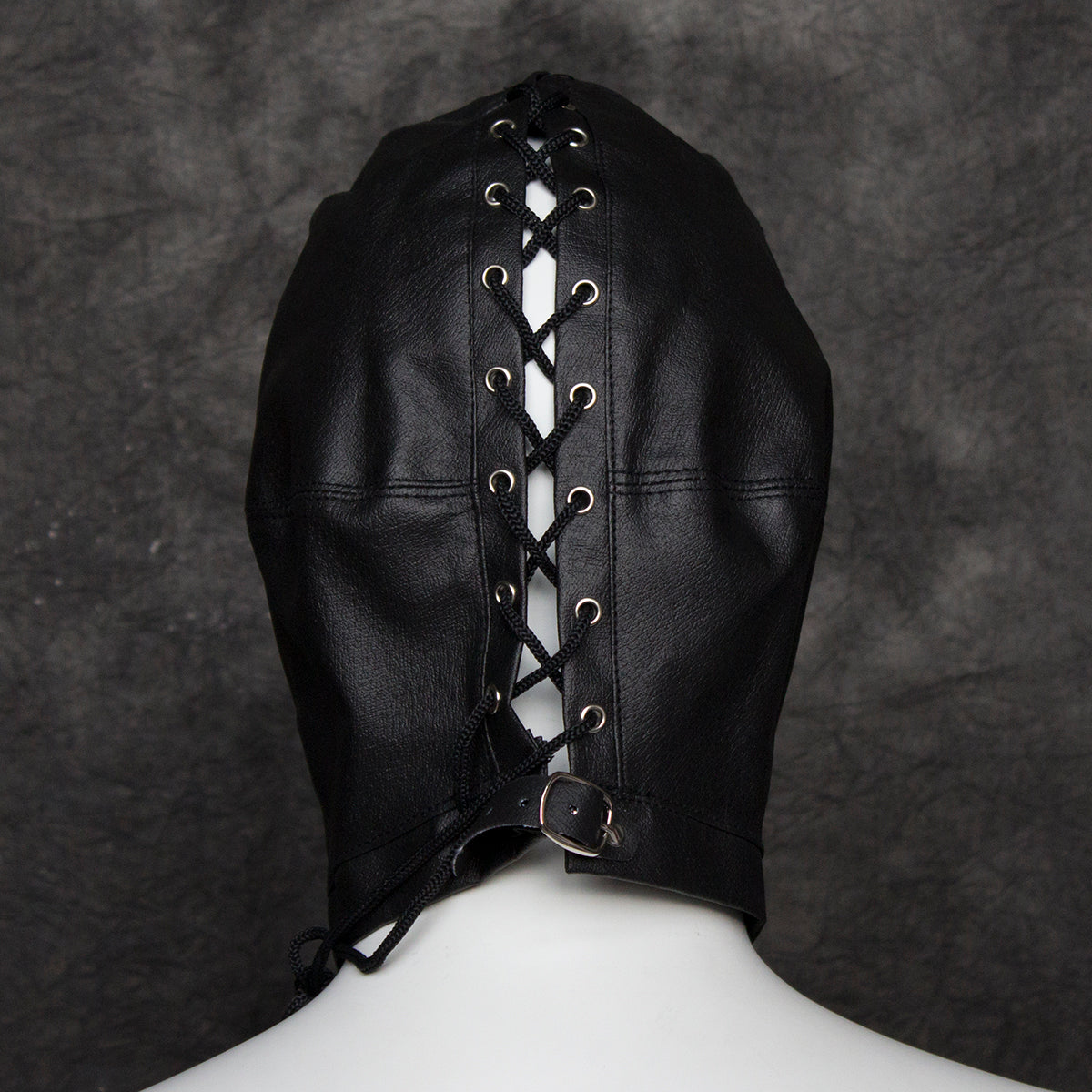 Premium Bondage Hood with eyes and mouth openings - image 7