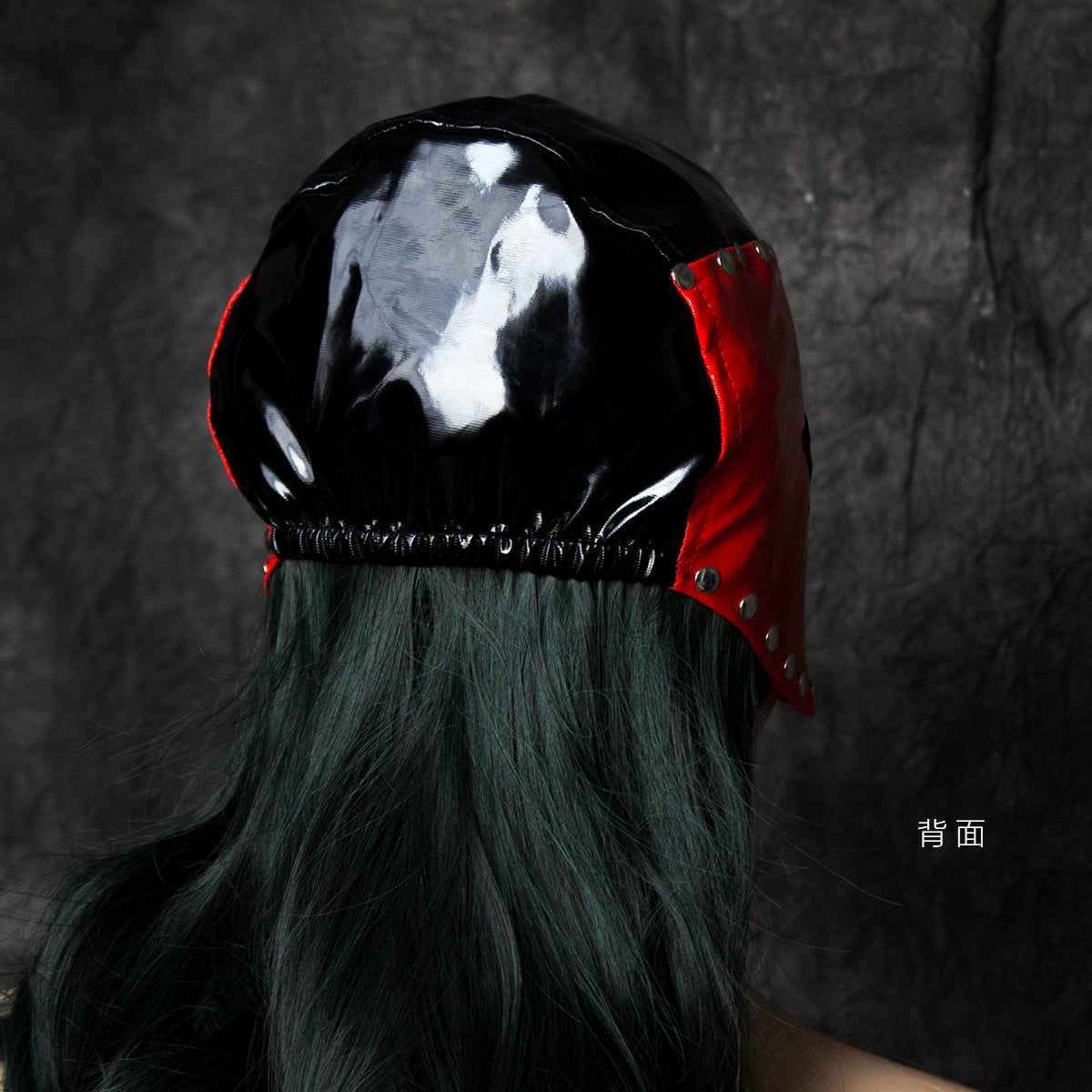 Shiny Red cosplay light pvc hood O/S - image 3