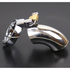 Steel penis chastity cage with removable front end and locker - image 8