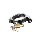 Steel penis chastity cage with removable front end and locker - image 6