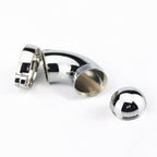 Steel penis chastity cage with removable front end and locker - image 9