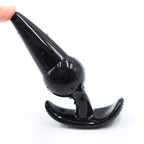Small Medium Black Jelly T-Butt plug 8 X 3.5 cm - image 2