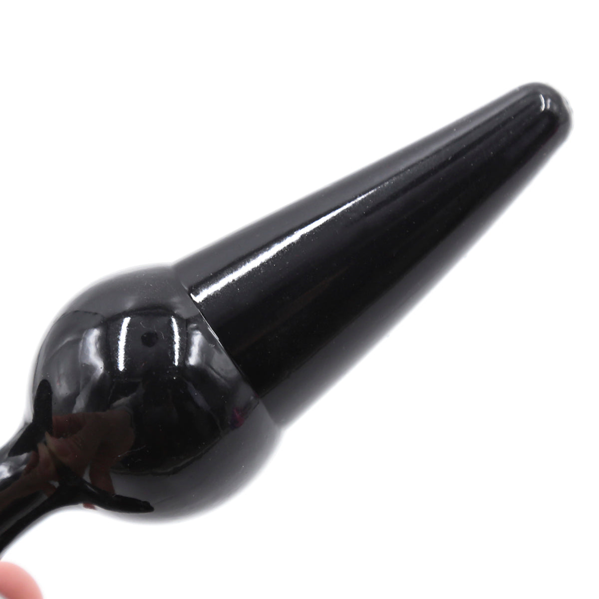 Small Medium Black Jelly T-Butt plug 8 X 3.5 cm - image 5