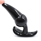 Small Medium Black Jelly T-Butt plug 8 X 3.5 cm - image 7