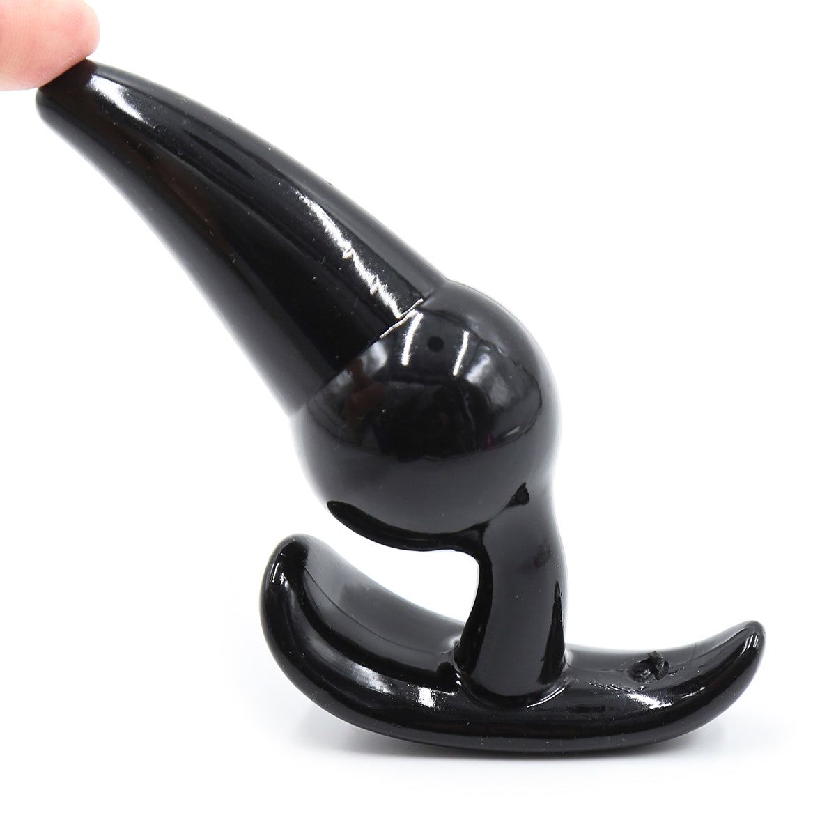 Small Medium Black Jelly T-Butt plug 8 X 3.5 cm - image 7