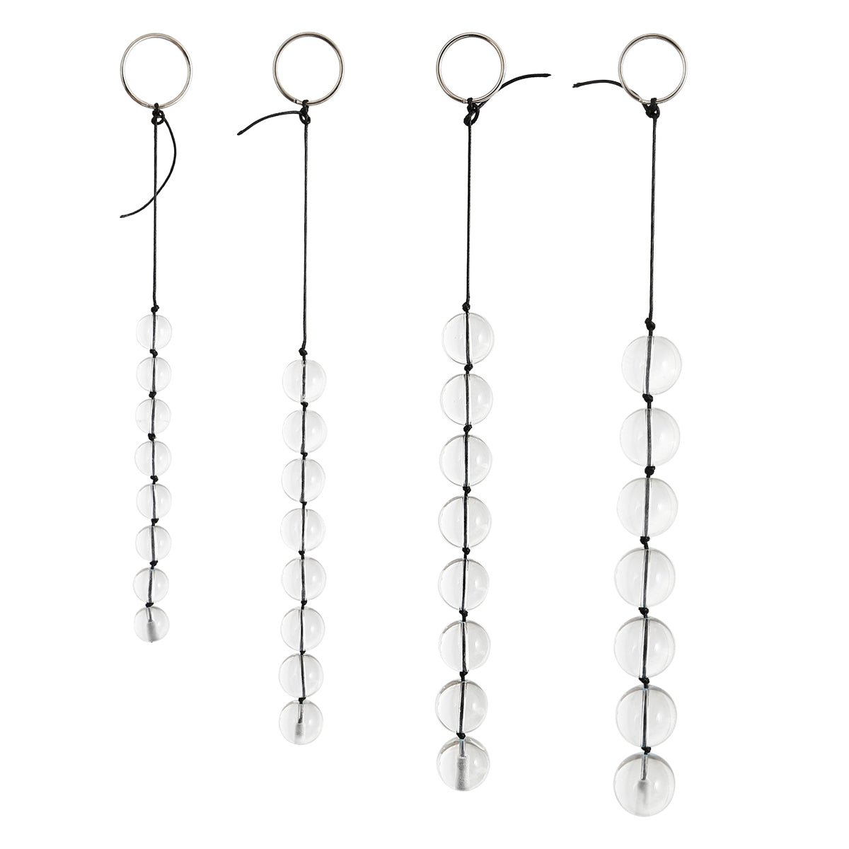Small glass anal beads on string with pull O-Ring 1.5 cm - image 7