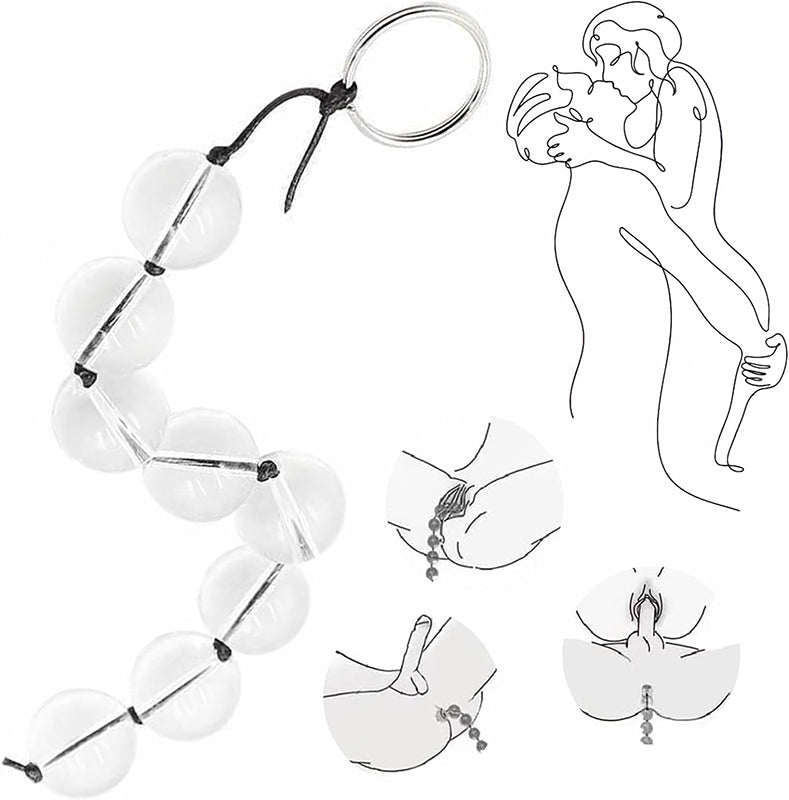 Small glass anal beads on string with pull O-Ring 1.5 cm - image 8