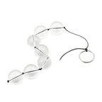 Small glass anal beads on string with pull O-Ring 1.5 cm - image 3