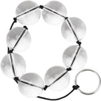 XLarge glass anal beads on string with pull O-Ring Ø 2.8 cm