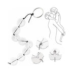 XLarge glass anal beads on string with pull O-Ring Ø 2.8 cm - image 3