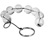 XLarge glass anal beads on string with pull O-Ring Ø 2.8 cm - image 2