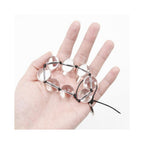 XLarge glass anal beads on string with pull O-Ring Ø 2.8 cm - image 7