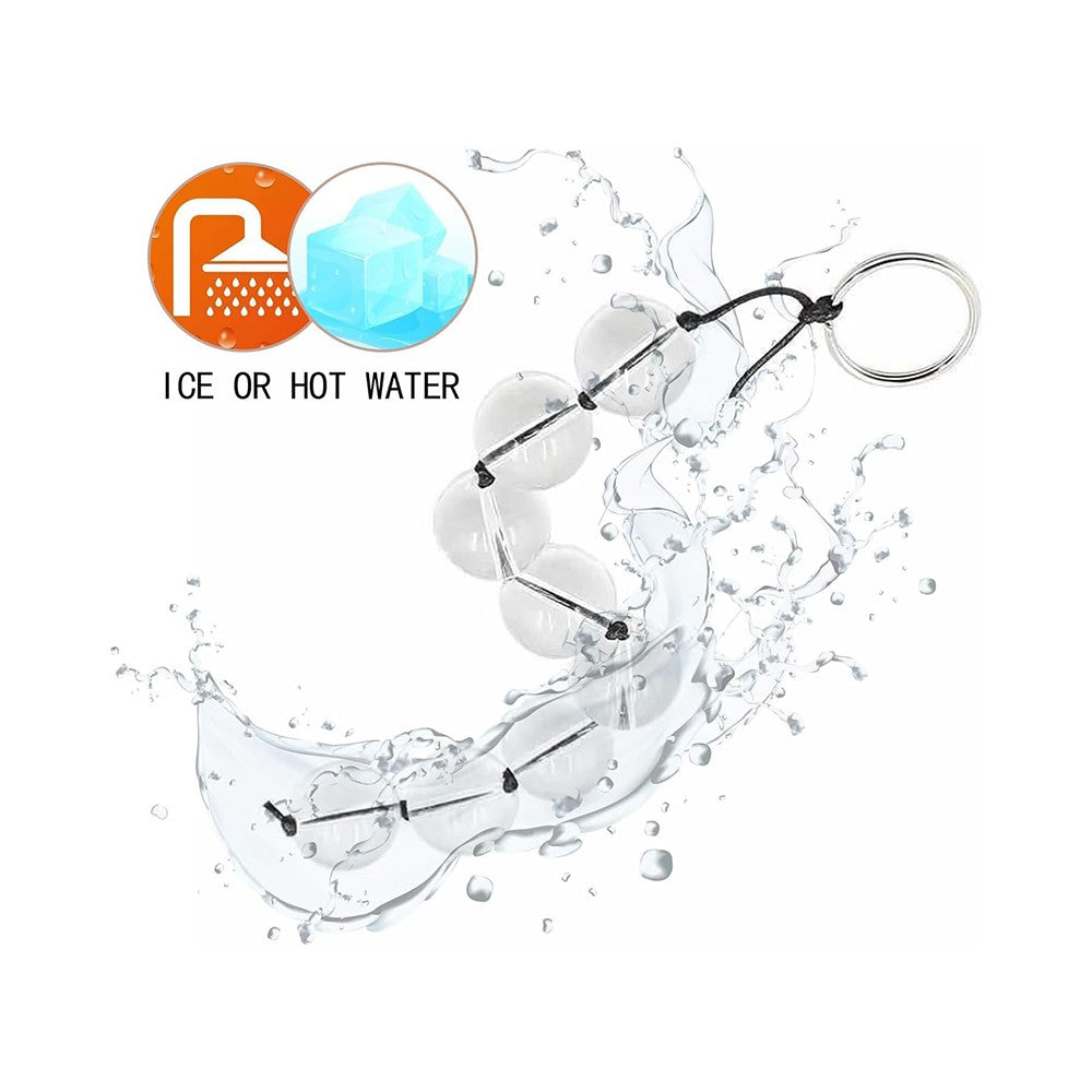XLarge glass anal beads on string with pull O-Ring Ø 2.8 cm - image 5