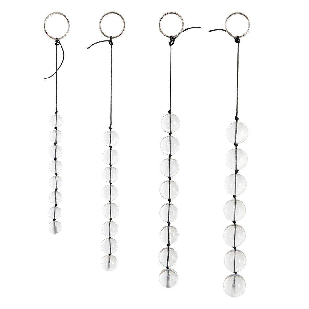 XLarge glass anal beads on string with pull O-Ring Ø 2.8 cm - image 8