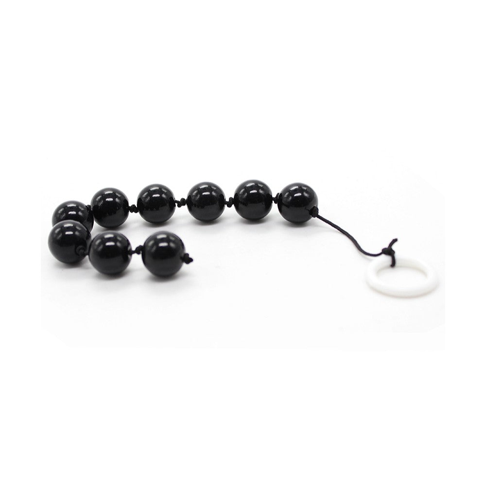 Anal and Pussy glass black beads with pull ring 1.5 cm - image 8